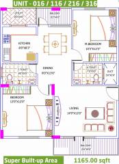 Yuva Eka (2BHK+2T (1,165 sq ft) 1165 sq ft) Yuva Eka (2BHK+2T (1,165 sq ft) 1165 sq ft)