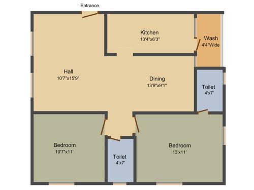 Srija Builders and Developers Metro Avenues (2BHK+2T (1,070 sq ft) 1070 sq ft) Srija Builders and Developers Metro Avenues (2BHK+2T (1,070 sq ft) 1070 sq ft)