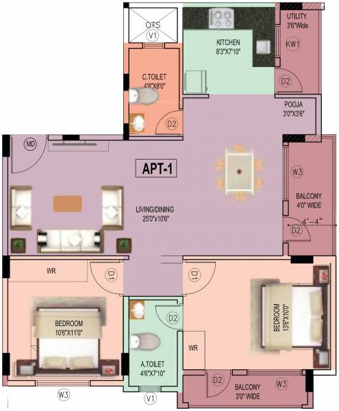 Havelock Ferndale (2BHK+2T (1,087 sq ft) 1087 sq ft) Havelock Ferndale (2BHK+2T (1,087 sq ft) 1087 sq ft)
