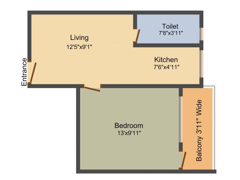 Apex Basushree Housing (1BHK+1T (486 sq ft) 486 sq ft)