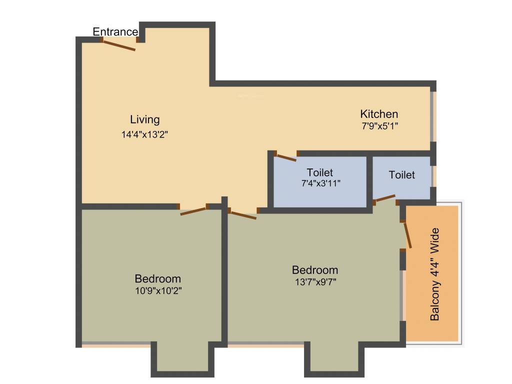 Apex Basushree Housing (2BHK+2T (871 sq ft) 871 sq ft)