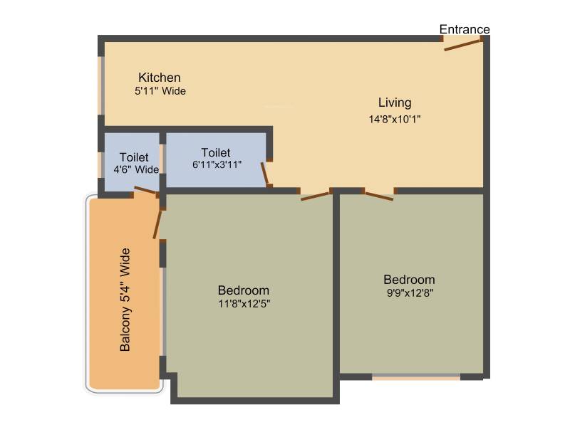 Apex Basushree Housing (2BHK+2T (877 sq ft) 877 sq ft)