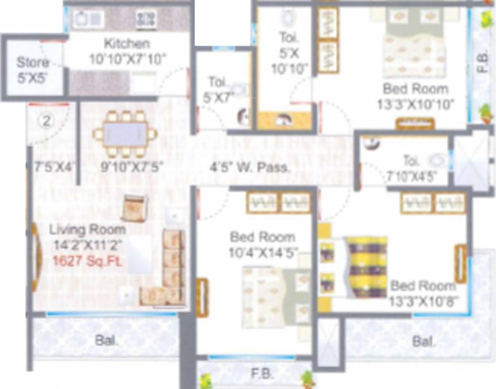 Riddhi Siddhi Infra Projects Ganpati Park (3BHK+3T (1,627 sq ft) 1627 sq ft)