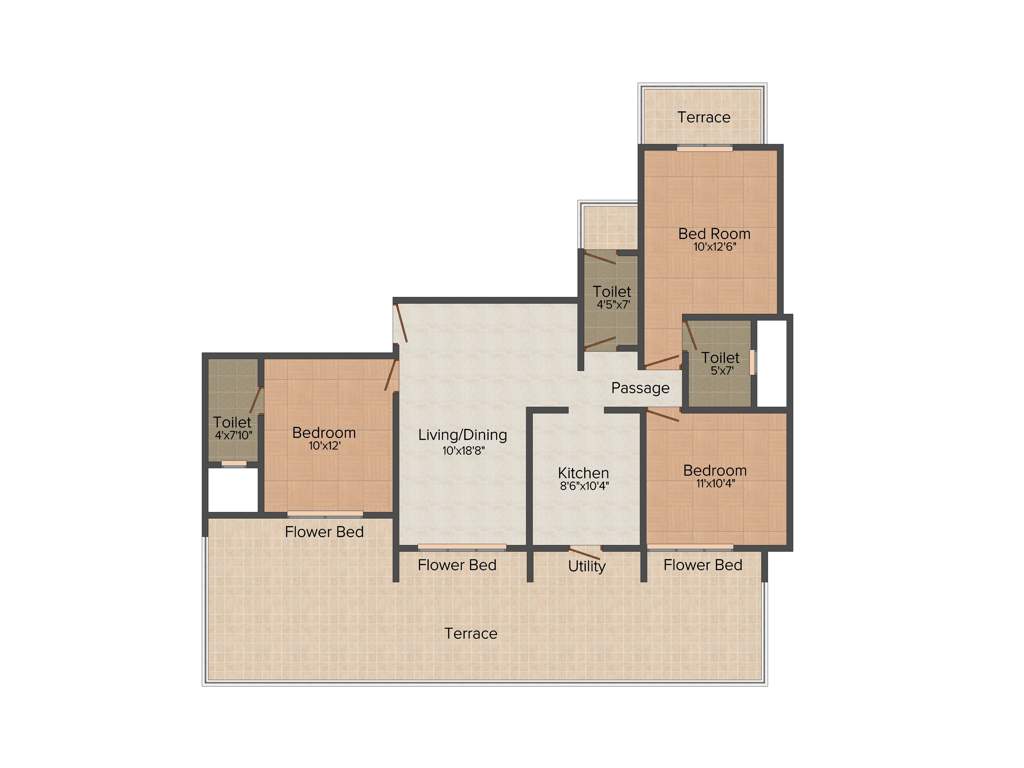 VR Signet (3BHK+3T (1,655 sq ft) 1655 sq ft)