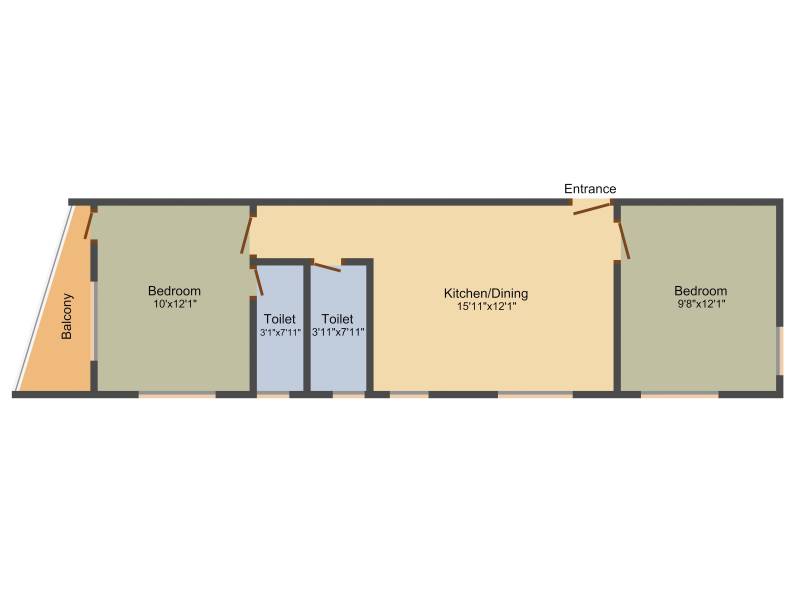 Ethics Sudha Apartment (2BHK+2T (814 sq ft) 814 sq ft)