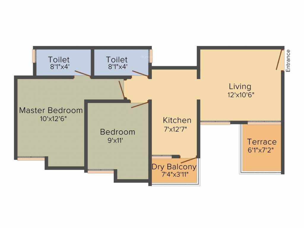 Swaraa 133 Orange Tree (2BHK+2T (805 sq ft) 805 sq ft) Swaraa 133 Orange Tree (2BHK+2T (805 sq ft) 805 sq ft)