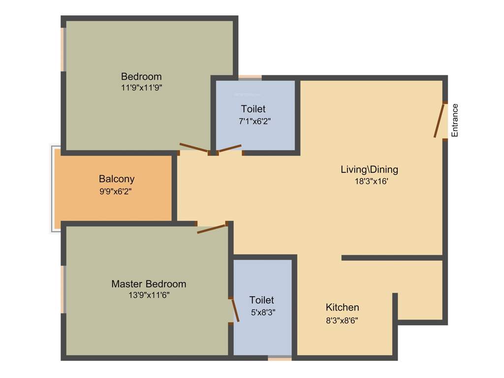Purnima Platina (2BHK+2T (1,194 sq ft) 1194 sq ft)