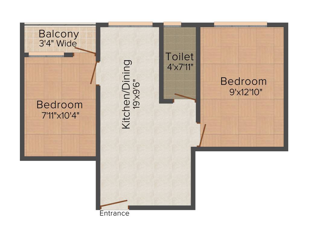 Adonis Enclave (2BHK+1T (692 sq ft) 692 sq ft)