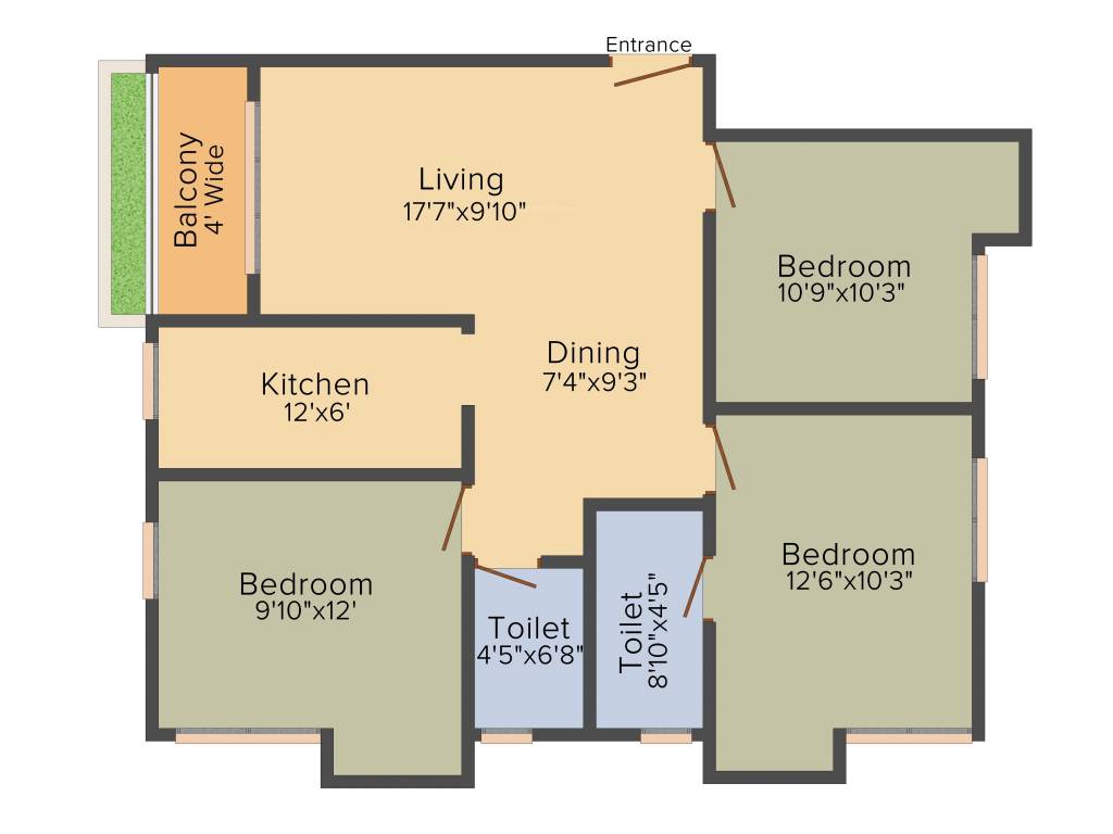 Suman Nesta (3BHK+2T (1,203 sq ft) 1203 sq ft) Suman Nesta (3BHK+2T (1,203 sq ft) 1203 sq ft)