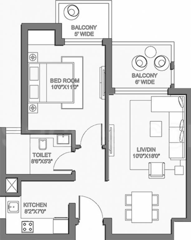 Saha Cordillera (1BHK+1T (725 sq ft) 725 sq ft) Saha Cordillera (1BHK+1T (725 sq ft) 725 sq ft)