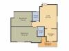 Tower Ragosundar Flat (2BHK+2T (830 sq ft) 830 sq ft)