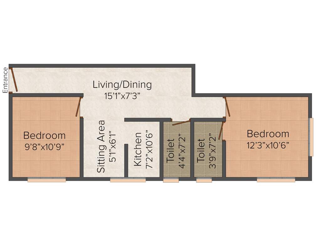 Royal Royal Residency (2BHK+2T (818 sq ft) 818 sq ft)