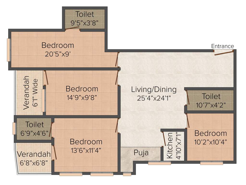Royal Royal Residency (4BHK+3T (1,910 sq ft) 1910 sq ft)