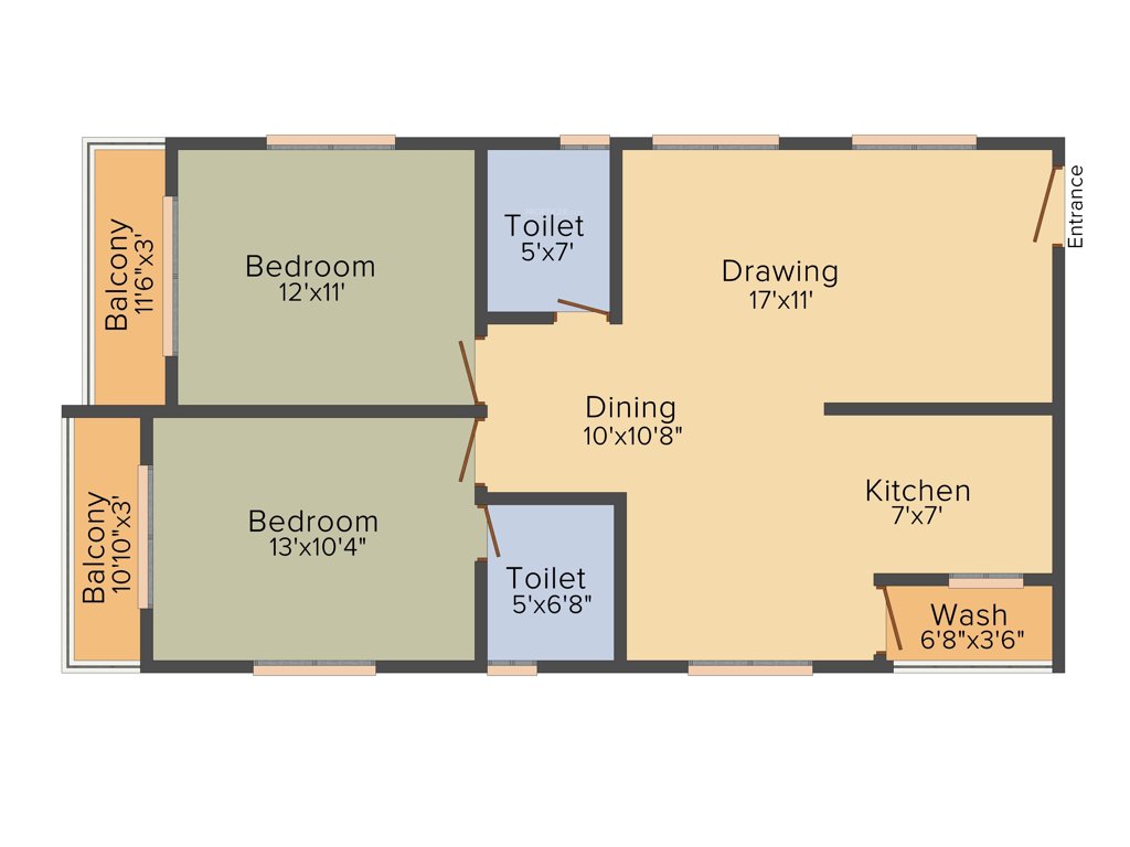 Siddhi Samhitha (2BHK+2T (1,215 sq ft) 1215 sq ft)