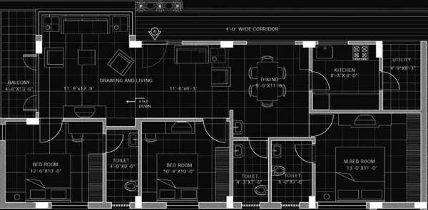 Rami Reddy Laxmi Ram Residency (3BHK+3T (1,624 sq ft) 1624 sq ft)