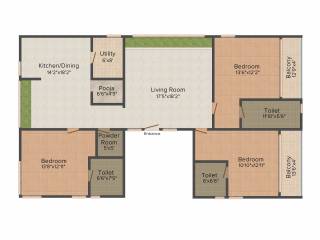 Vijaya Sri Vijaya Deepa (3BHK+3T (2,030 sq ft) 2030 sq ft)