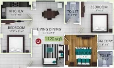 Panchnai Park Phase 2 (3BHK+2T (1,120 sq ft) 1120 sq ft)