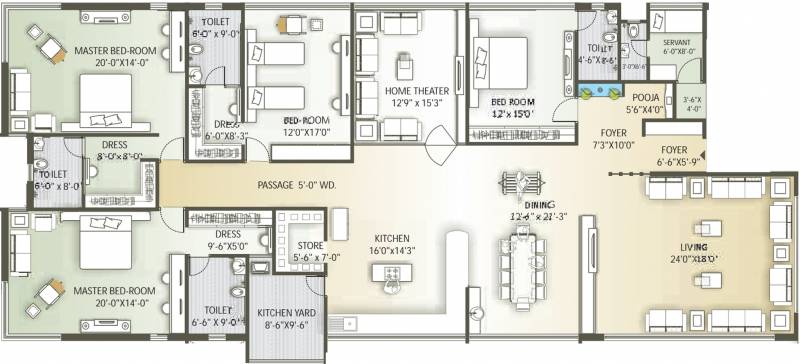 Ladani Group Decora Habitat (4BHK+4T (6,035 sq ft) + Servant Room 6035 sq ft)