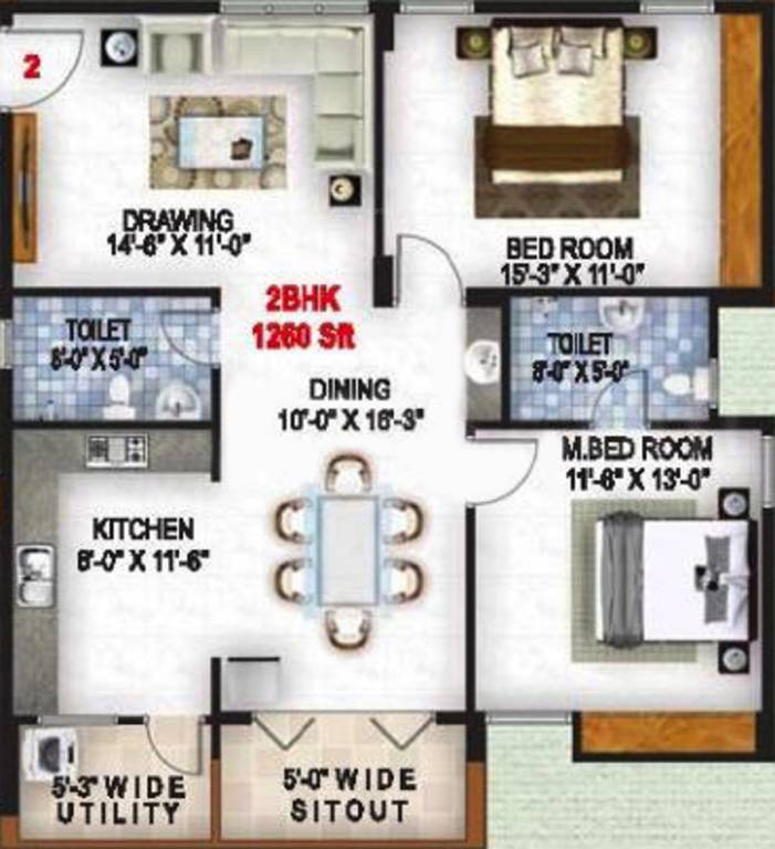 Sri Sai Builders Horamavu Bangalore Sri Sai Jingle Heights (2BHK+2T (1,260 sq ft) 1260 sq ft)
