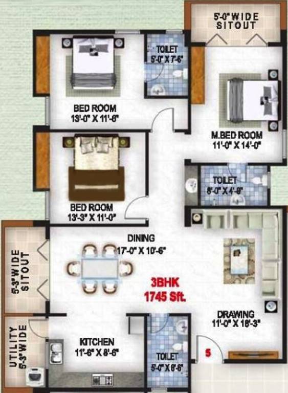 Sri Sai Builders Horamavu Bangalore Sri Sai Jingle Heights (3BHK+3T (1,745 sq ft) 1745 sq ft)
