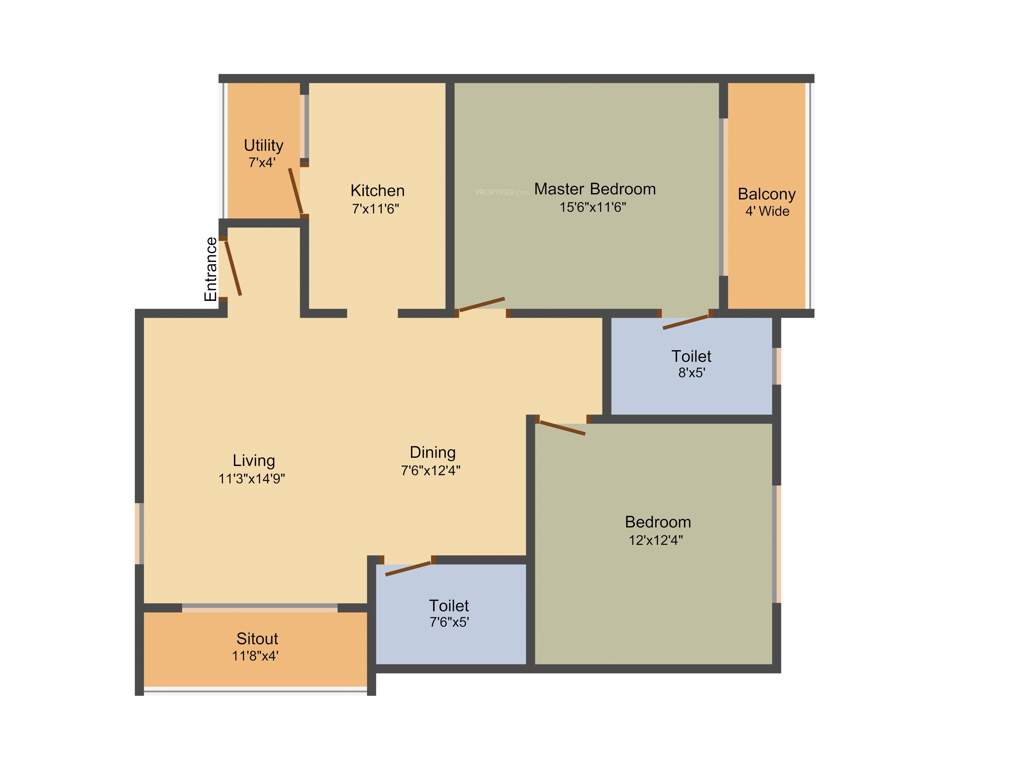 Vandhana Anugraha (2BHK+2T (1,104 sq ft) 1104 sq ft)