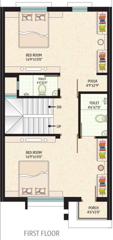 Dhanraj Asopalav (3BHK+3T (963 sq ft) + Study Room 963 sq ft)