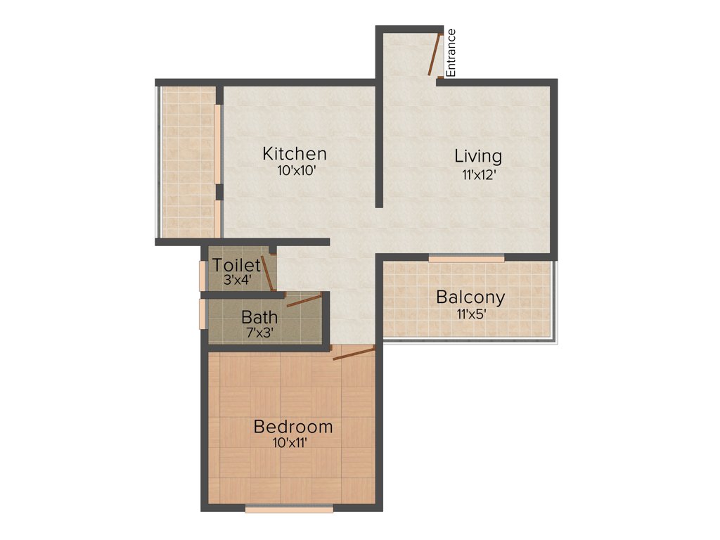 Heera Solitaire (1BHK+1T (690 sq ft) 690 sq ft)