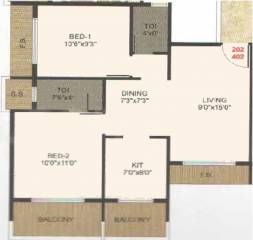 Bhaveshwar Avenue (2BHK+2T (1,070 sq ft) 1070 sq ft) Bhaveshwar Avenue (2BHK+2T (1,070 sq ft) 1070 sq ft)