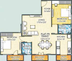 Sara Sara Prakruthi (2BHK+2T (1,250 sq ft) 1250 sq ft)