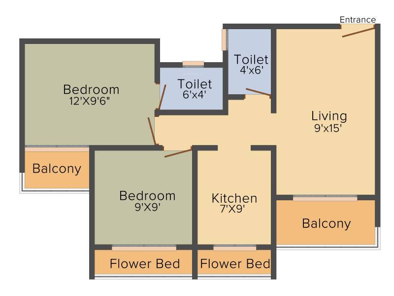 Sudarshan Shree Saheba (2BHK+2T (1,010 sq ft) 1010 sq ft)