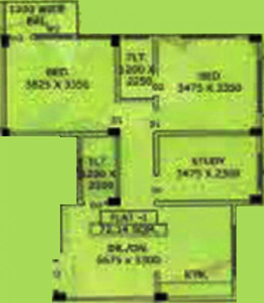 HM Group Vasundhara Vatika (2BHK+2T (1,080 sq ft) + Study Room 1080 sq ft)