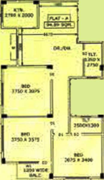 HM Group Vasundhara Vatika (3BHK+2T (1,350 sq ft) 1350 sq ft)