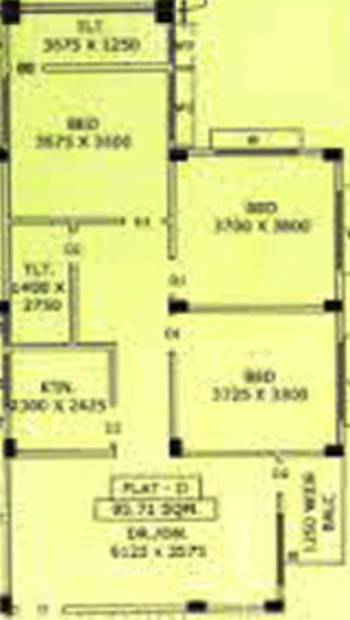 HM Group Vasundhara Vatika (3BHK+2T (1,353 sq ft) 1353 sq ft)