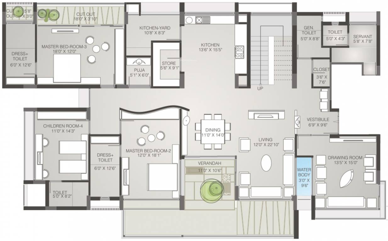 Ladani Group Decora Highland (5BHK+6T (7,614 sq ft) + Servant Room 7614 sq ft)