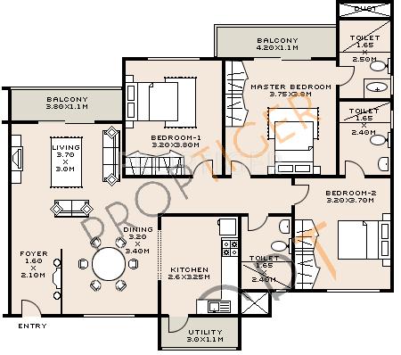 Sobha Hibiscus (3BHK+3T (1,570 sq ft) 1570 sq ft)