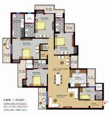 Civitech Stadia (4BHK+5T (2,890 sq ft)   Study Room 2890 sq ft)