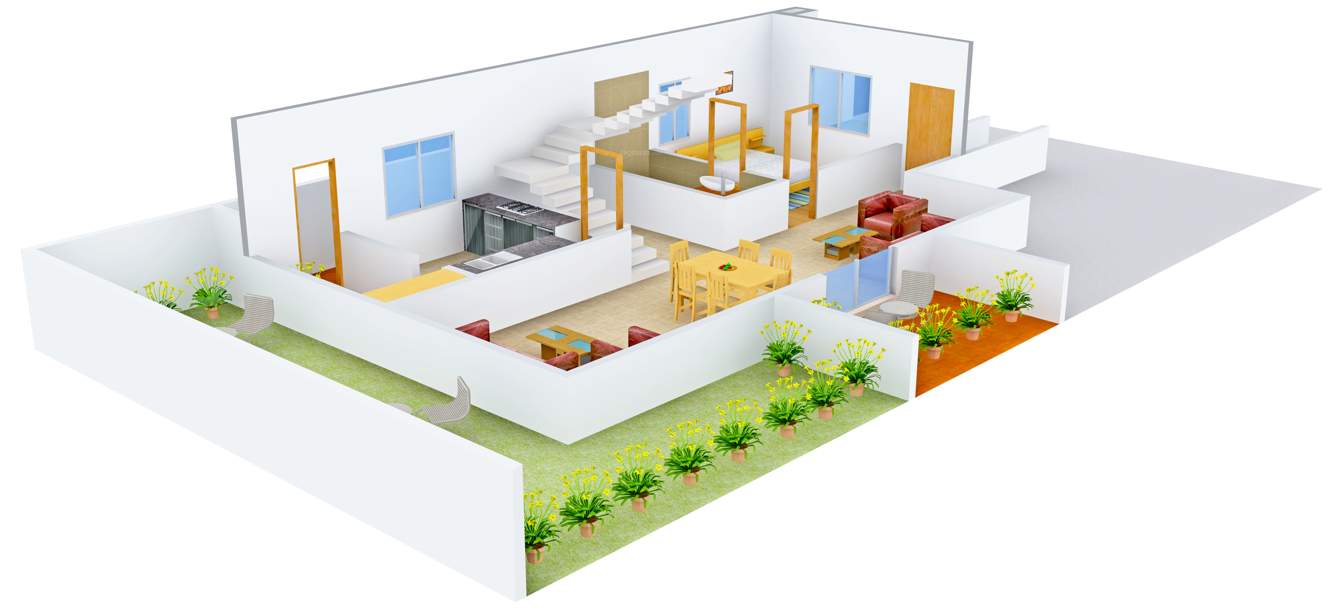 Pooja Wonderful World (3BHK+3T (2,502 sq ft)   Study Room 2502 sq ft)