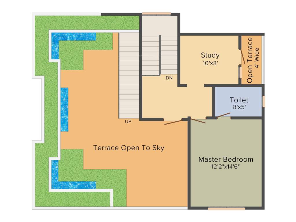 Bengal Swan Court (3BHK+3T (2,580 sq ft) + Study Room 2580 sq ft)
