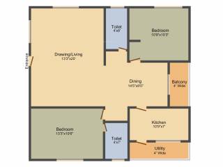 Bhavya Sri Surya (2BHK+2T (1,220 sq ft) 1220 sq ft)