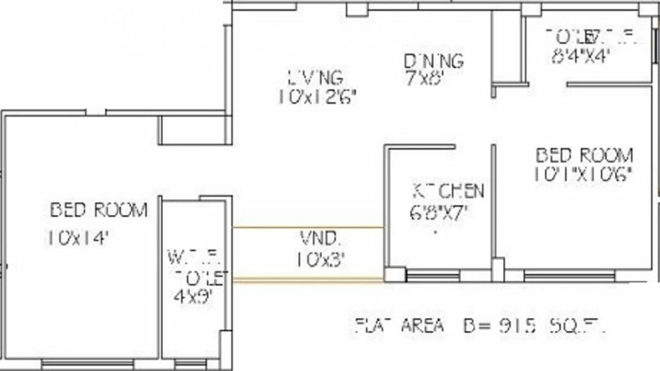 Eden Elegante (2BHK+2T (915 sq ft) 915 sq ft) Eden Elegante (2BHK+2T (915 sq ft) 915 sq ft)