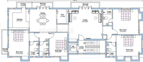 Firm Firms Manidhweepam (4BHK+4T (2,435 sq ft)   Pooja Room 2435 sq ft)