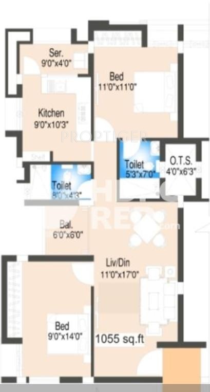 Oracle Oracle Residency (2BHK+2T (1,055 sq ft) 1055 sq ft)