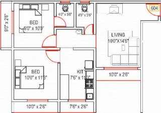Mohite Realtors Shreeyog Residency (2BHK+2T (624 sq ft) 624 sq ft)