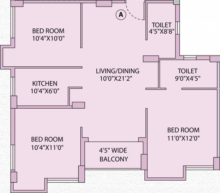 Unimark Merlion (3BHK+2T (1,389 sq ft) 1389 sq ft) Unimark Merlion (3BHK+2T (1,389 sq ft) 1389 sq ft)