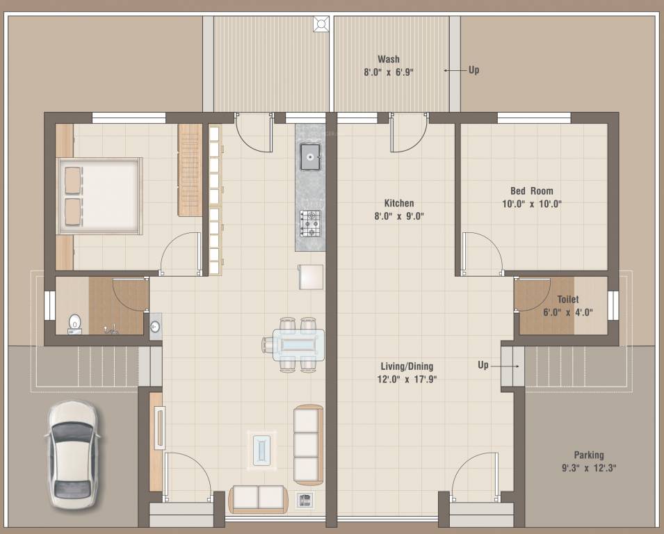 villa Floor Plan Ground Floor Plan