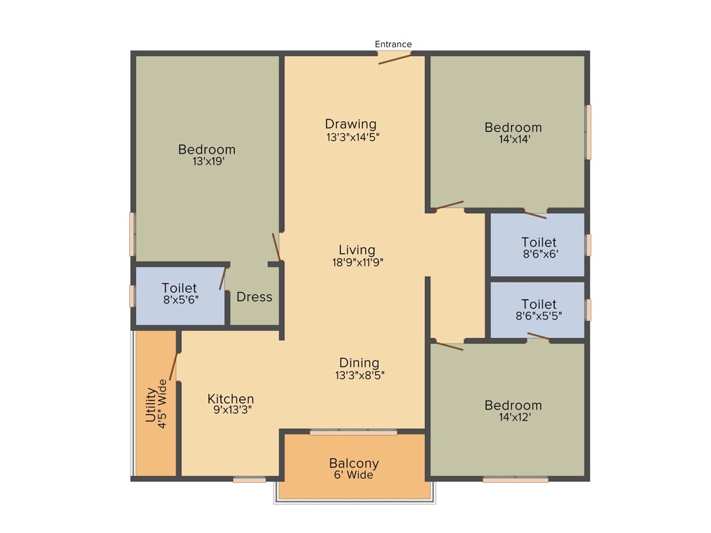 Omsree Green Front (3BHK+3T (2,162 sq ft) 2162 sq ft)