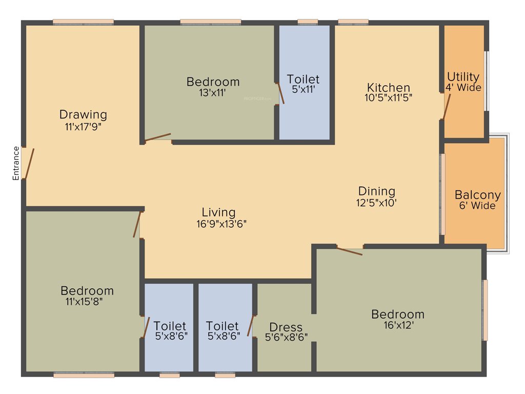 Omsree Green Front (3BHK+3T (2,056 sq ft) 2056 sq ft)