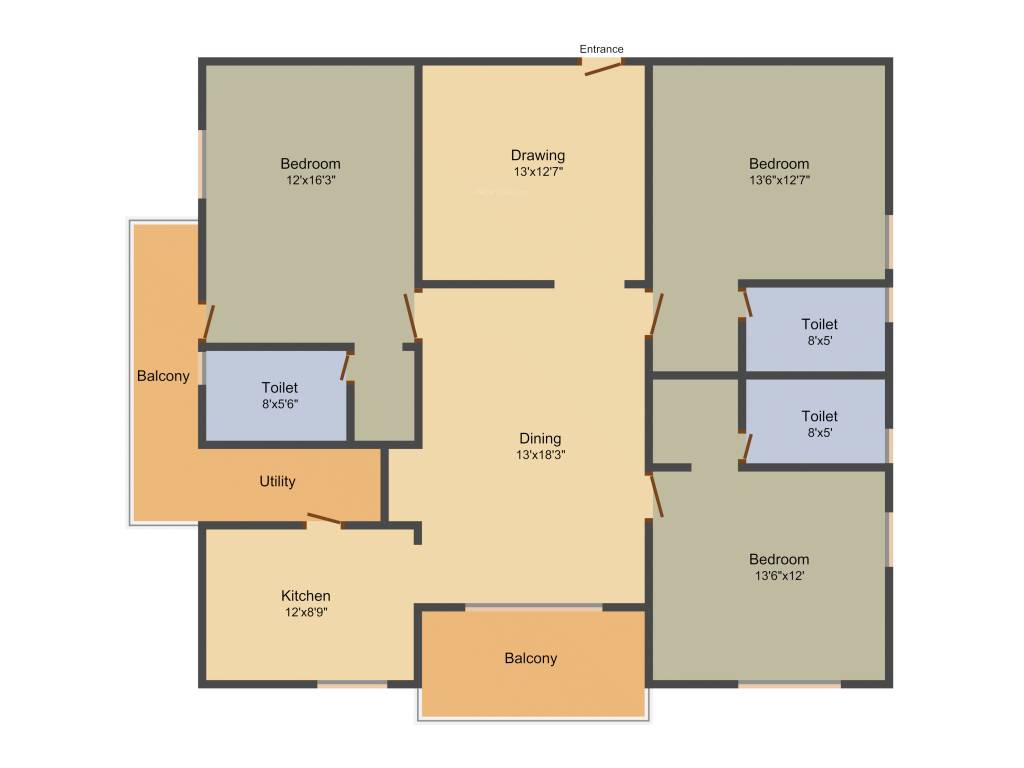 Omsree Patels Bright View (3BHK+3T (2,030 sq ft) 2030 sq ft)