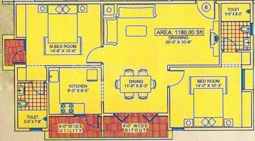 Citadil Ashwini Homes (2BHK+2T (1,180 sq ft) 1180 sq ft) Citadil Ashwini Homes (2BHK+2T (1,180 sq ft) 1180 sq ft)