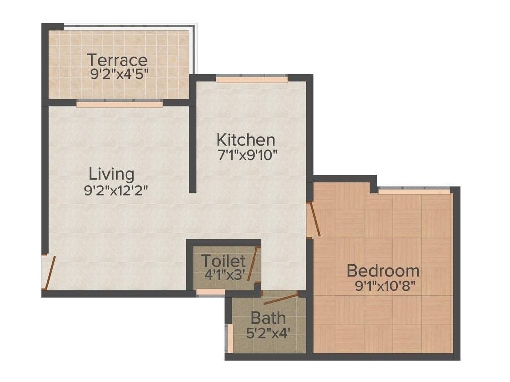 Adhya Sankalp (1BHK+1T (562 sq ft) 562 sq ft)